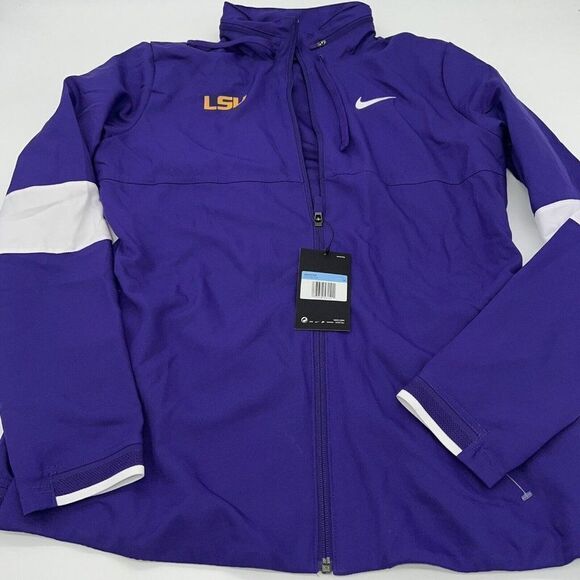Nike LSU Tigers Sideline Full Zip Team Jacket Women's M Purple NwT - Picture 1 of 4